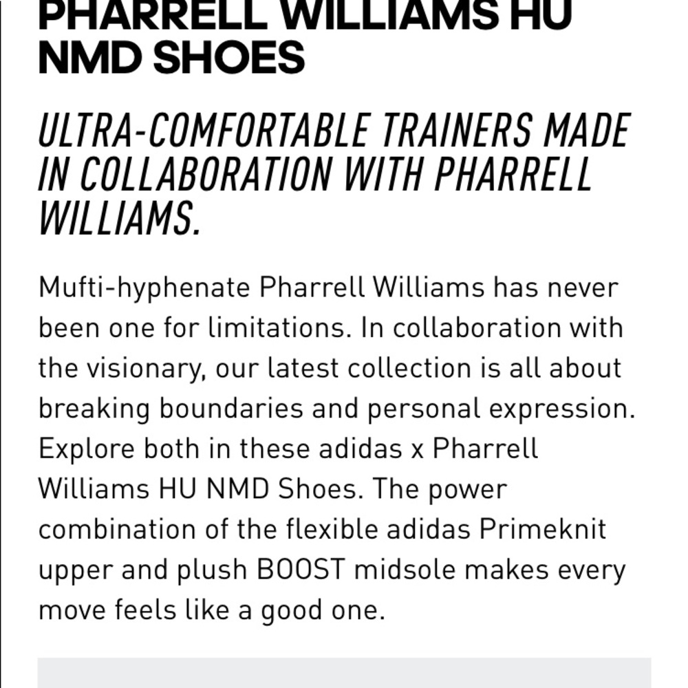 Preordered Pharrell Williams New Drop
